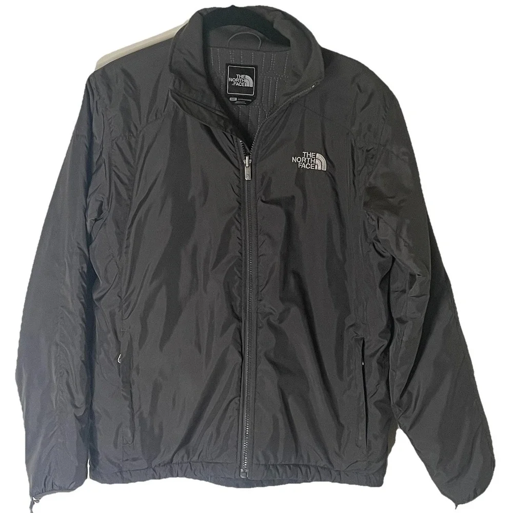 The North Face Men's Small Gray Full Zip Jacket Outdoor Hiking Light Coat